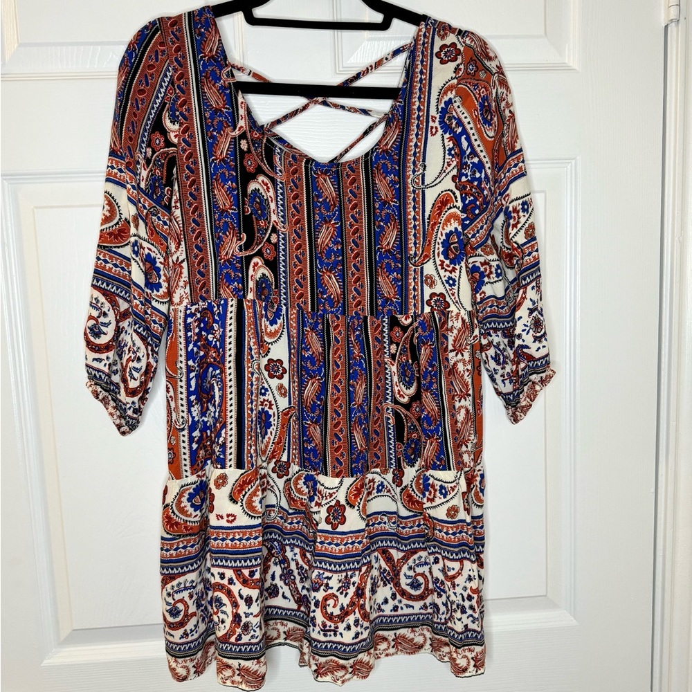 Red white and blue mini dress size small